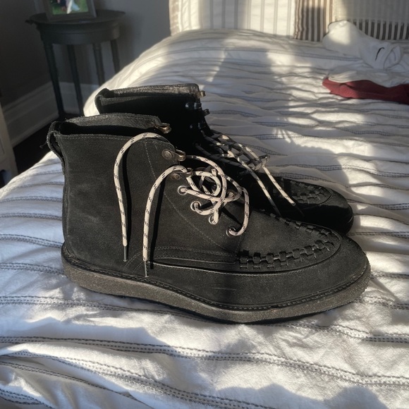 All Saints suede black boots size 11 - Picture 2 of 7